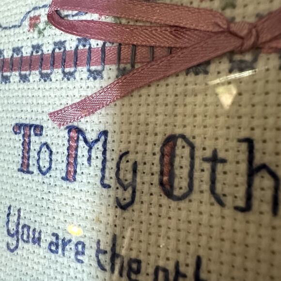 Vintage Cross Stich Embroidery To My Other Mother framed art - Picture 6 of 10